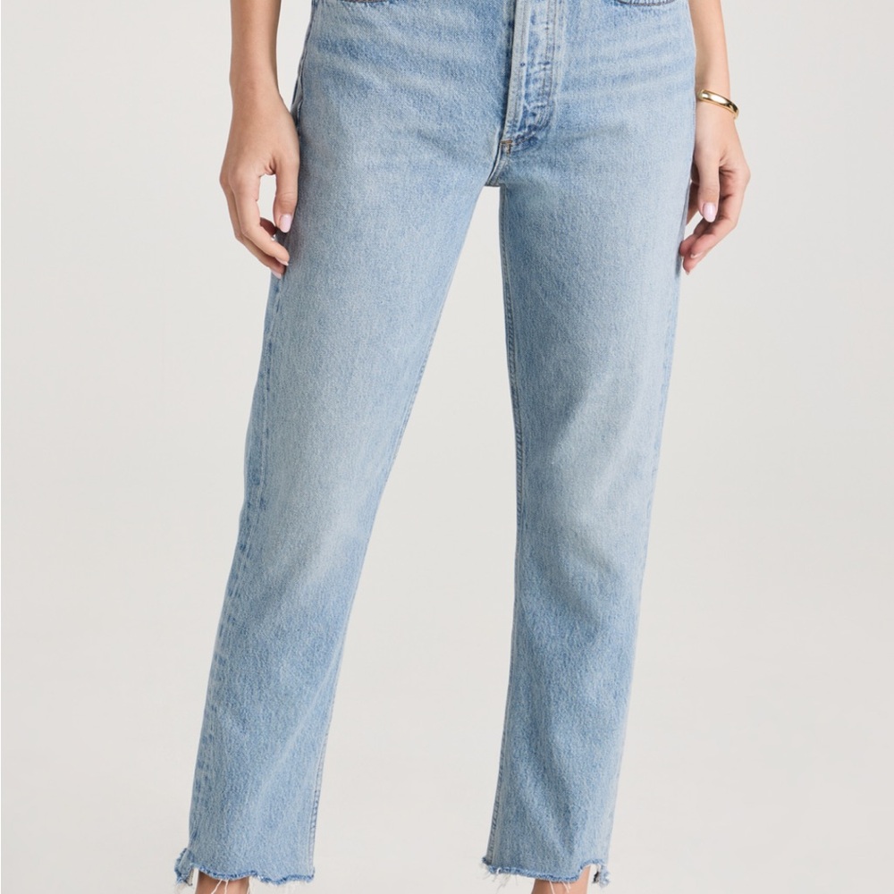 AGOLDE Riley High Rise Straight Crop Jeans